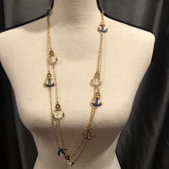 Lilly Pulitzer Nautical Anchor Multichain Necklace